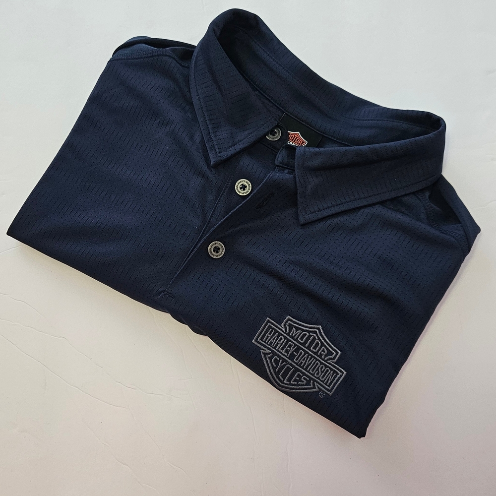 Men's Harley Davidson Big & Tall Polo Shirt Daytona Beach - Navy - 2XL -